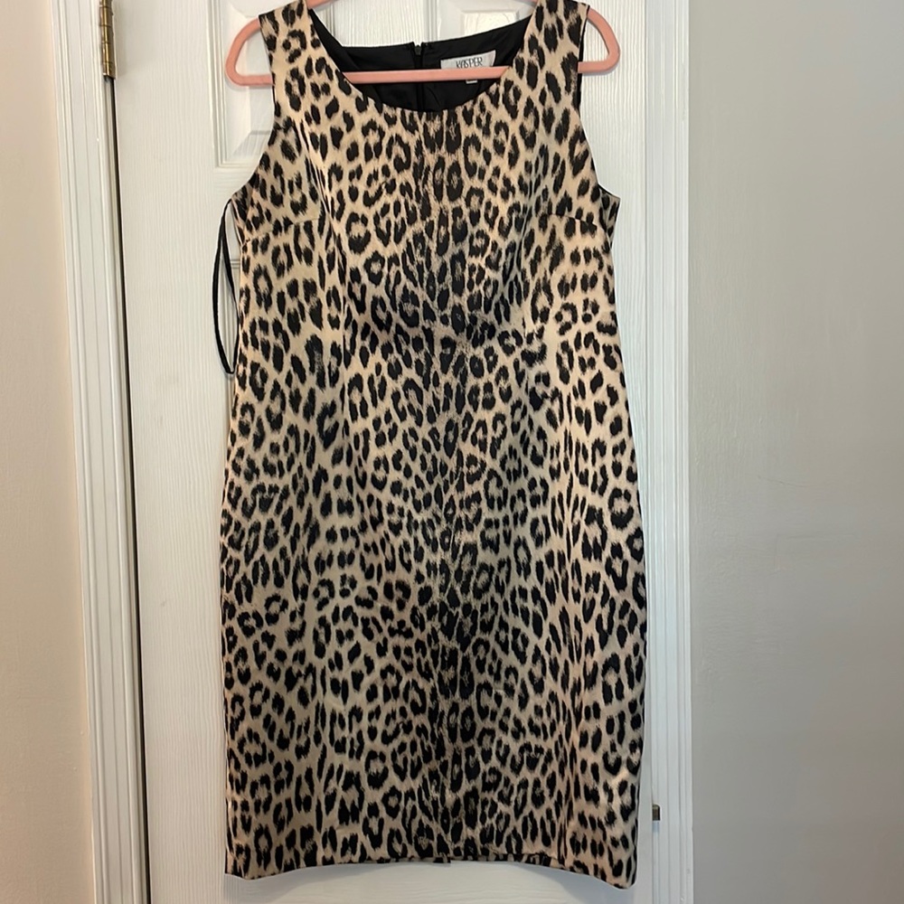 Kasper animal print suit separate sheath dress